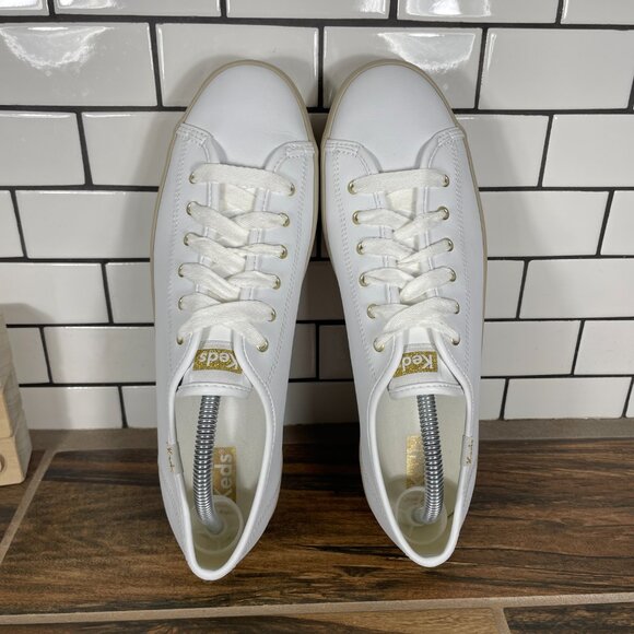 Keds Triple Up Womens Size 11 Shoes White Leather Lace Up Platform Sneaker - Picture 6 of 13